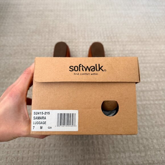 Softwalk Samara Leather Mary Jane Flats - Brown, Size 7M - Picture 2 of 4